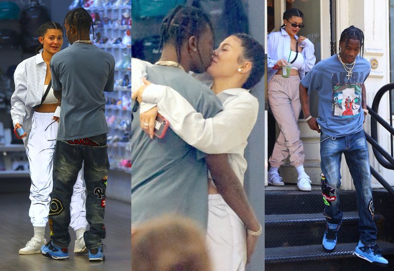 Kylie Jenner i Travis Scott przytulają się w sklepie