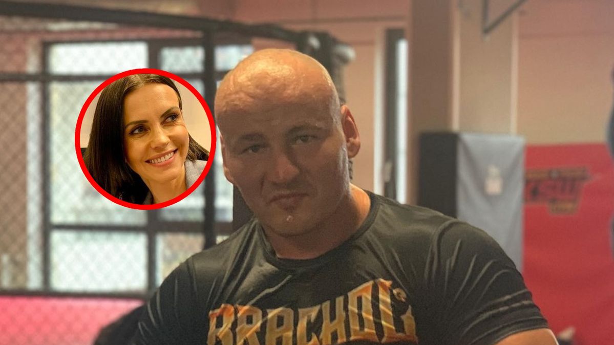 Na zdjęciu: Artur Szpilka, w kółeczku Sylwia Dekiert
