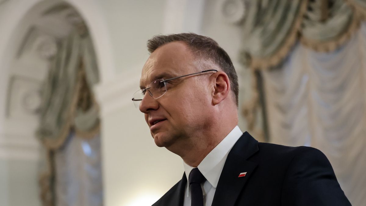 Andrzej Duda President of Poland holds a Polish National Security Council in response to the new approach of the USA administration towards the war in Ukraine and security in Europe in the Presidential Palace in Warsaw on February 24, 2025. President Andrzej Duda decided to hold the meeting on the third anniversary of the invasion of Ukraine to underline Polish support in the Ukrainian struggle. (Photo by Dominika Zarzycka/NurPhoto via Getty Images)