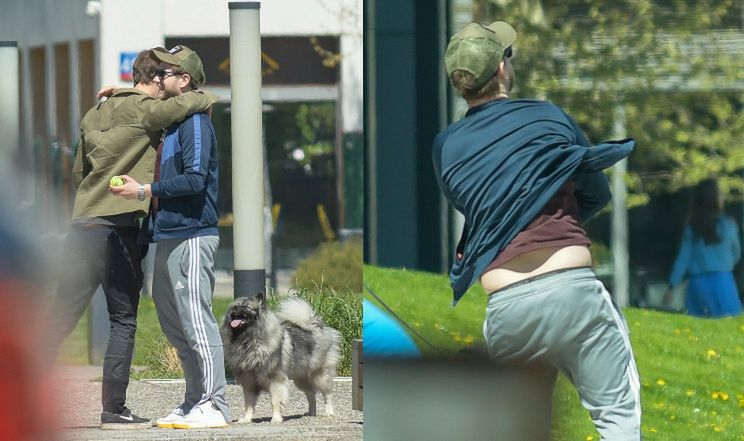 Antek Królikowski pali papierosa na spacerze z kochanką