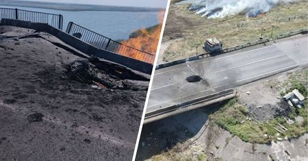 Mosty na Krym zaatakowane. Rosjanie zamykają punkt kontrolny [RELACJA NA ŻYWO]