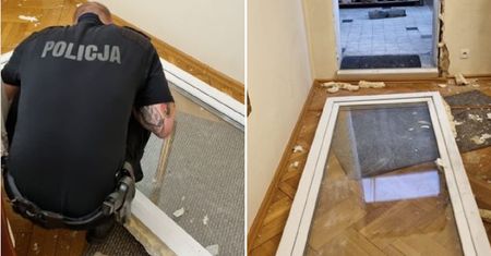 Czegoś takiego nie widzieliście. Włamywacz wpadł do domu z drzwiami