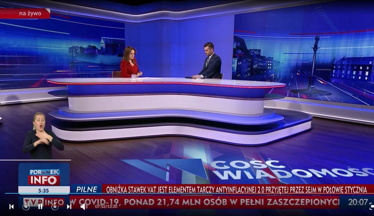 "Sejm u Holeckiej". Minister głosował w czasie wywiadu, fot. vod.tvp.pl