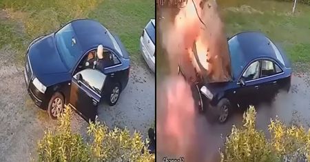 Silnik wyleciał w powietrze. Wszystko uchwyciła kamera
