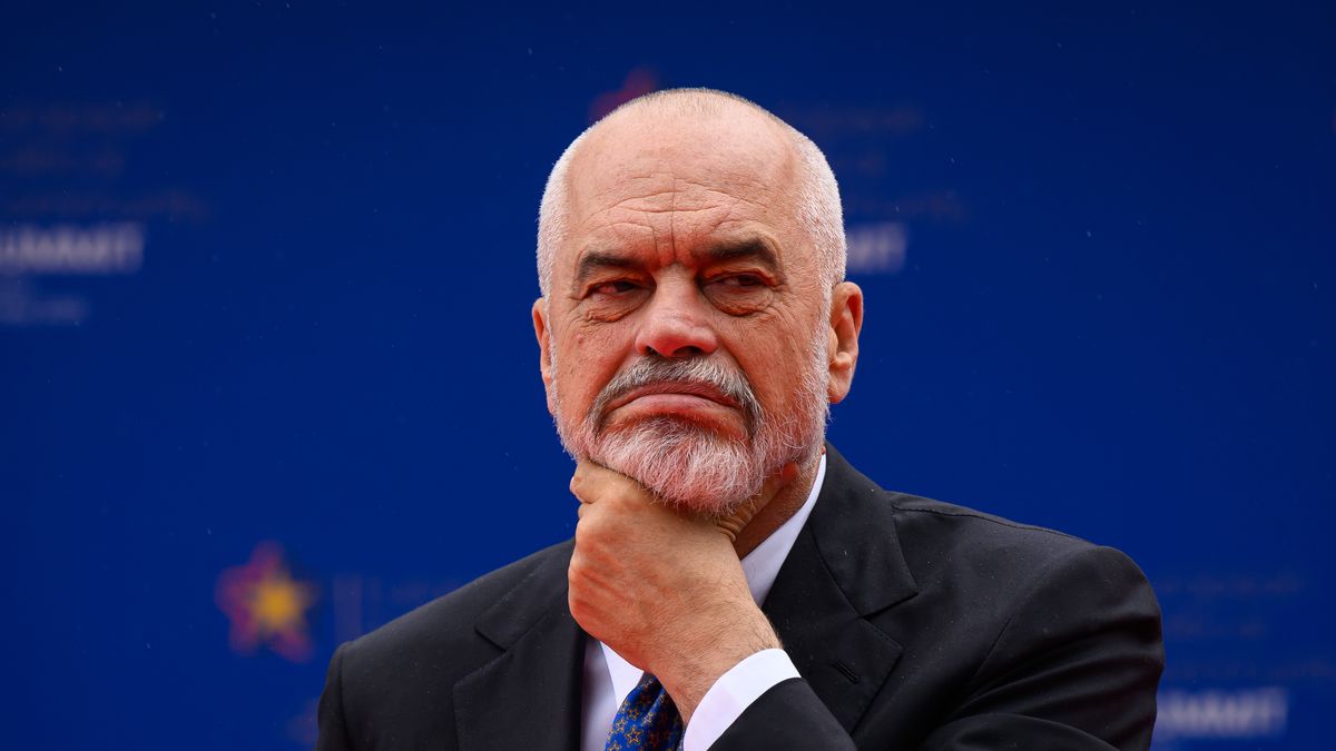 TIRANA, ALBANIA - MAY 16: Albanian Prime Minister Edi Rama awaits the first arrivals at the beginning of the EPC Summit on May 16, 2025 in Tirana, Albania. Ahead of his attendance at the the European Political Community (EPC) Summit on Friday, Prime Minister Starmer's agenda in Albania is expected to coincide with an announcement of further measures the government is taking to target organised immigration crime.  (Photo by Leon Neal/Getty Images)