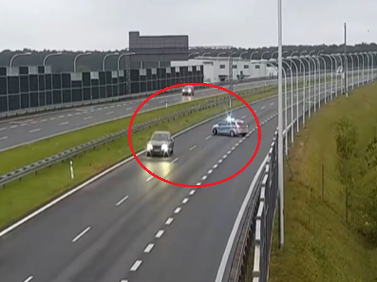 Nagranie z S12. Tak pokonał 20 kilometrów