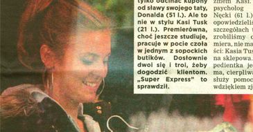 Córka premiera to idealna sklepowa?