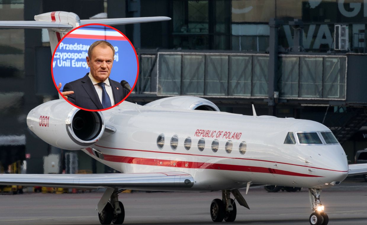 Donald Tusk nie znajdował się na pokładzie rządowej maszyny lecącej do Gdańska.