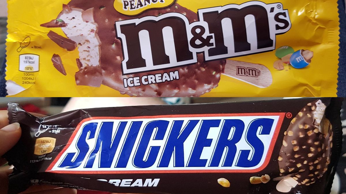 Lody M&M's i Snickers 