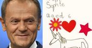 Donald Tusk chwali się listem od sześciolatki z Wielkiej Brytanii: "Narysowałam panu jednorożca"