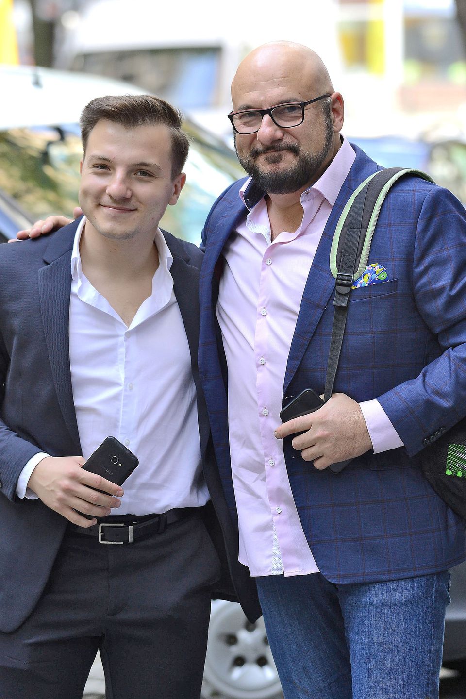 Piotr Gąsowski z synem Kubą