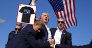 Zarobią na zamachu? Ubrania z zakrwawionym Trumpem już w sprzedaży