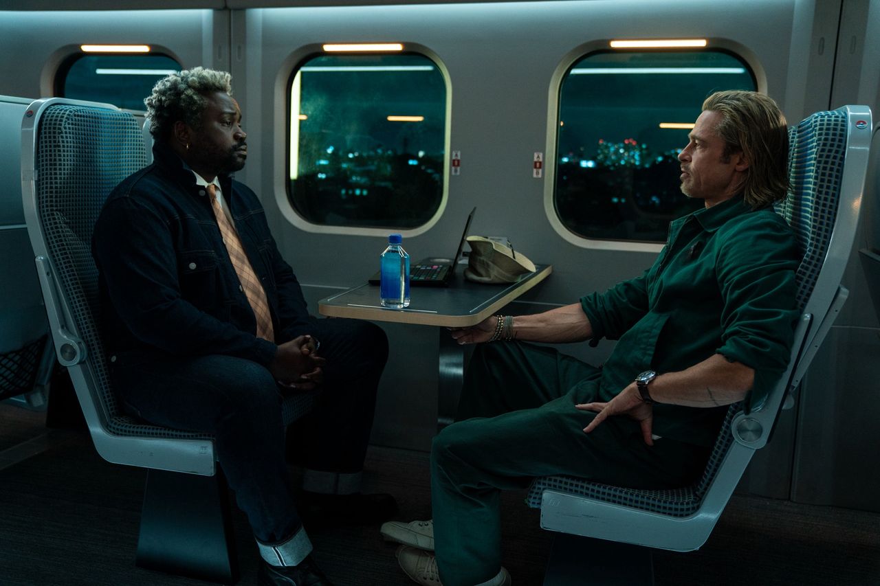 Bryan Tyree Henry and Brad Pitt star in Bullet Train