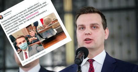 Prowokacja posła Konfederacji. "Jestem chory"