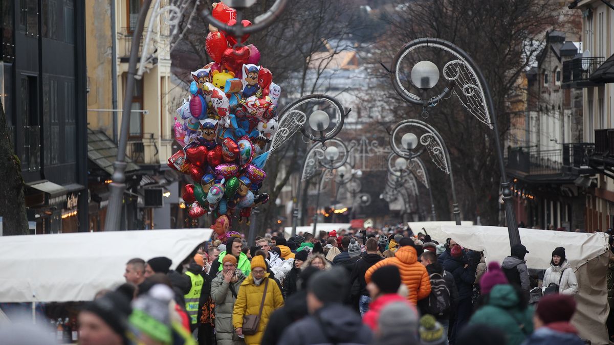 Turyści w Zakopanem.