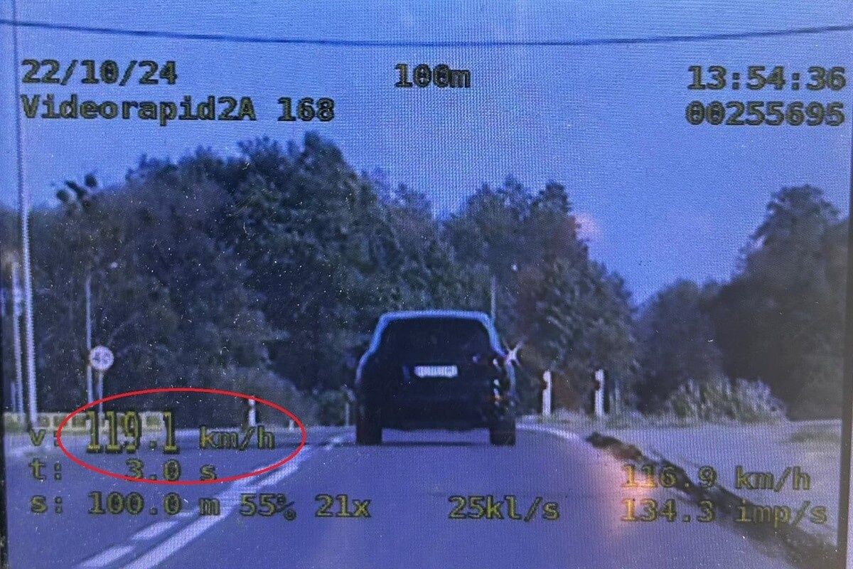 Samochód w kamerze policyjnej