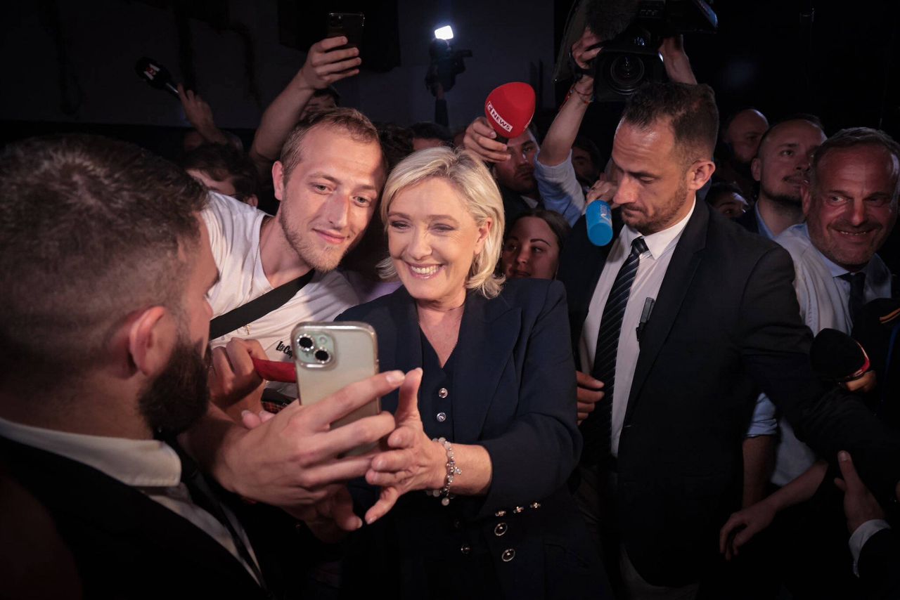 In the photo: Marine Le Pen, leader of the French far-right