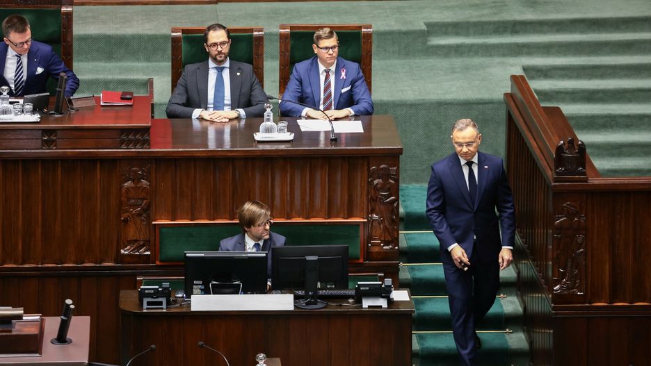 20. posiedzenie Sejmu X kadencji
16.10.2024 Warszawa 20. posiedzenie Sejmu X kadencji fot. Tomasz Jastrzebowski/REPORTER
N/z: Szymon Holownia, Andrzej Duda
Tomasz Jastrzebowski/REPORTER