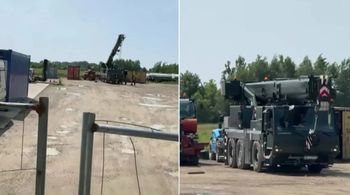 Kontenery z bronią w Laszkach? Na miejscu pracują służby