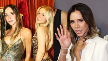 Wydekoltowana Victoria Beckham pozuje u boku 15-LETNIEJ CÓRKI. Harper postawiła na kwiecistą kreację z prześwitami (FOTO)