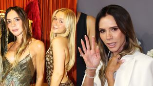 Wydekoltowana Victoria Beckham pozuje u boku 15-LETNIEJ CÓRKI. Harper postawiła na kwiecistą kreację z prześwitami (FOTO)