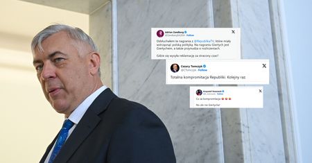 "Zamykać ten kabaret", "kompromitacja". Komentują wpadkę TV Republika