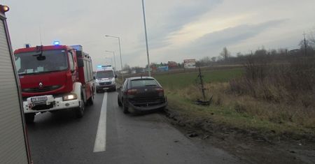 Wypadek samochodowy przy ulicy Reńskiej