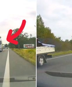 Kierowca ciężarówki przesadził. Wszystko nagrała kamera