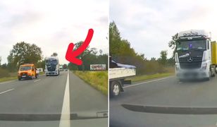 Kierowca ciężarówki przesadził. Wszystko nagrała kamera