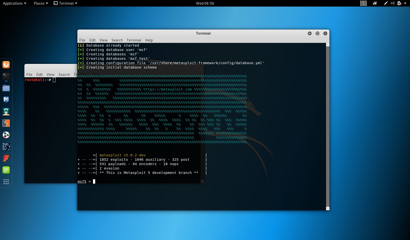 Konsola nowego Metasploit 5.0