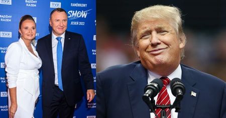 Joanna Kurska z córką wpatrują się w PORTRET Donalda Trumpa w muzeum sztuki w Waszyngtonie (FOTO)