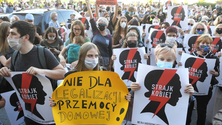 Strajk kobiet "Nie dla legalizacji przemocy domowej", 24.07.2020