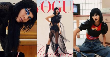 Kendall Jenner w wersji "Emo" prezentuje  drogocenne kreacje w hiszpańskim "Vogue'u". Wyrobiła się? (ZDJĘCIA)