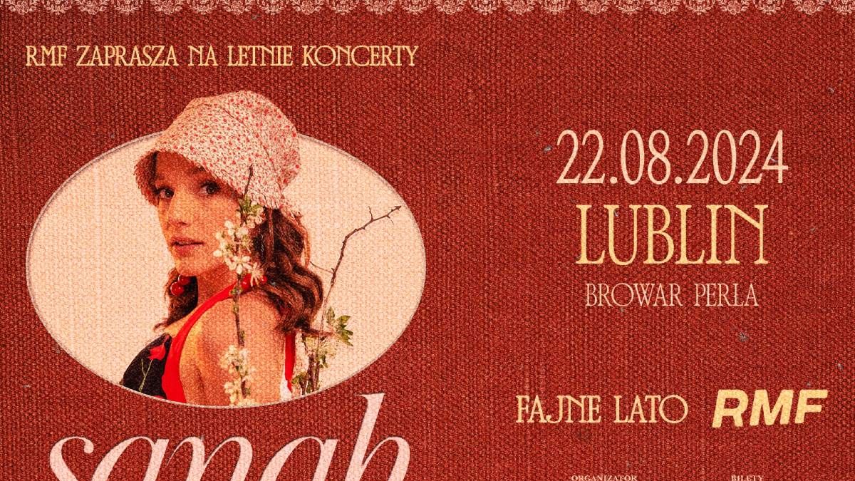 Koncert sanah 22 sierpnia w Browarze Perła w Lublinie w ramach trasy koncertowej Fajne lato RMF
