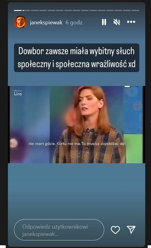 Jan Śpiewak udostępnił dawne nagrania Katarzyny Dowbor 