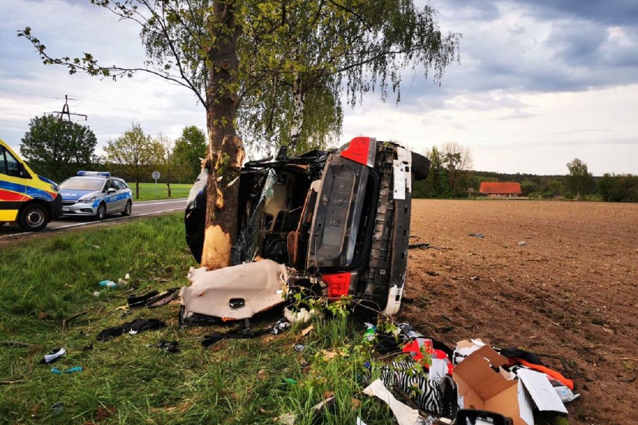 Ucieczkę przed policją zakończył na drzewie. W schowku miał narkotyki