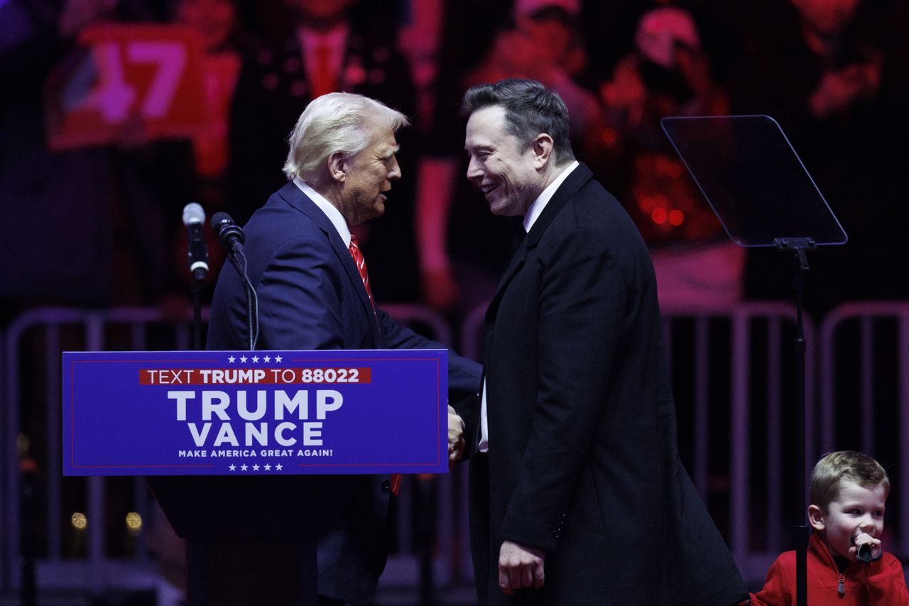 President Donald Trump and his close associate billionaire Elon Musk