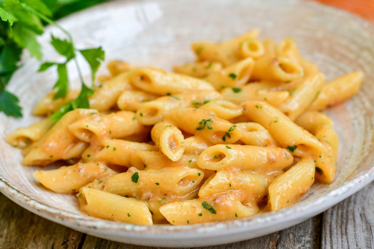 Cheesy brown butter lemon pasta