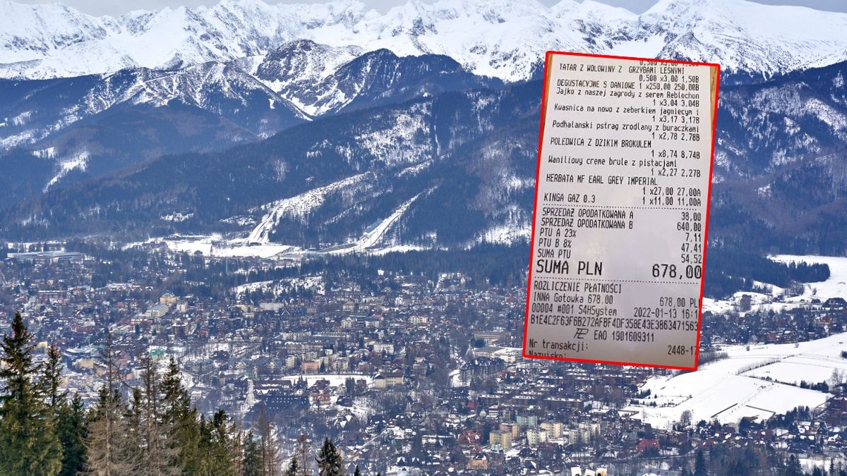 Tiktokerka pokazała paragon z Zakopanego