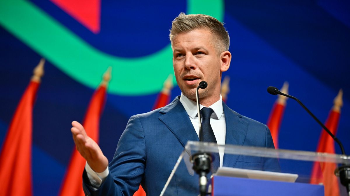 Powyborcza konferencja prasowa Petera Magyara
Peter Magyar gestures as he speaks to the media in Budapest, Hungary, Monday, April 13, 2026, after defeating Prime Minister Viktor Orban's party in the country's parliamentary elections. (AP Photo/Denes Erdos)
Denes Erdos