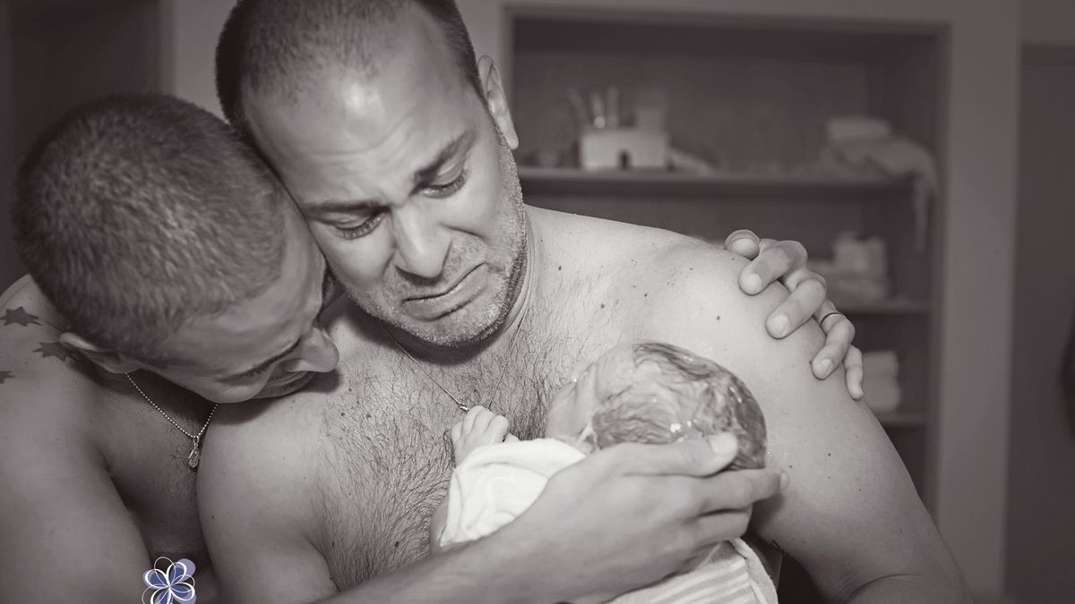 Frankie i BJ tuż po narodzinach Milo.