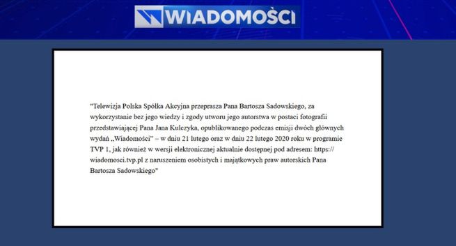 Strona "Wiadomości" TVP1 znów jest w internecie