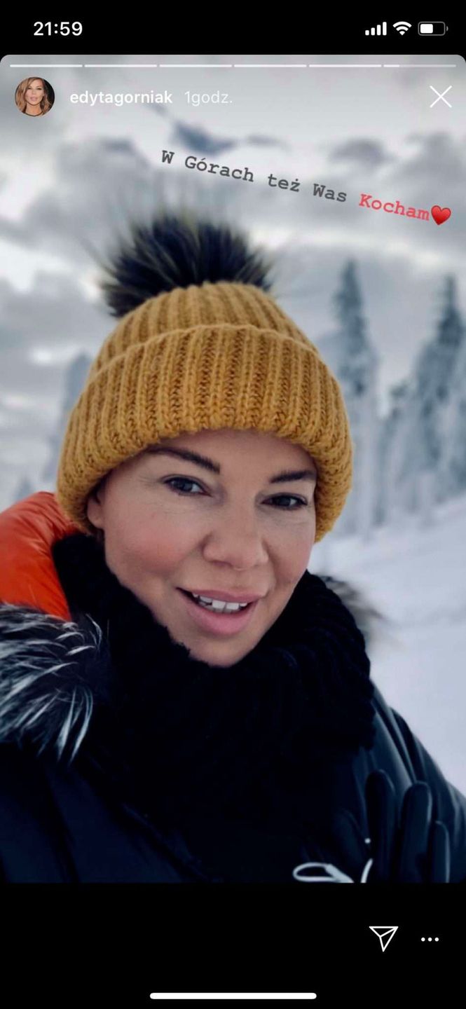 Edyta Górniak i Allan Krupa w górach