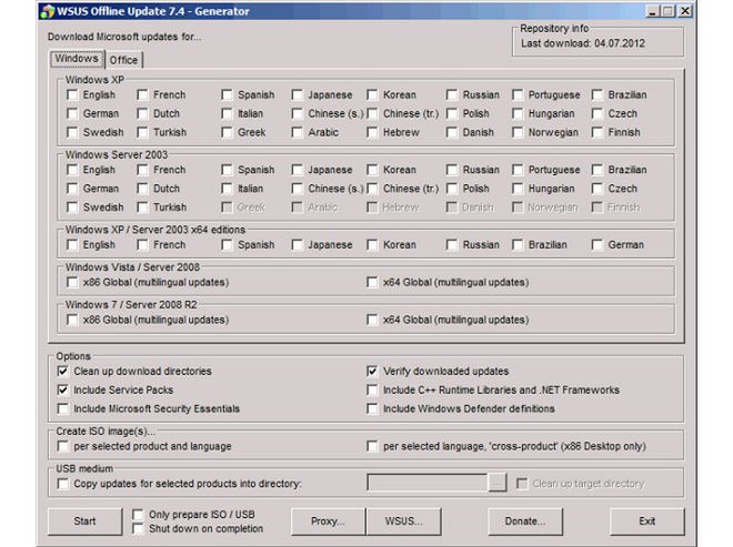 WSUS Offline Update - aktualizacja Windows offline