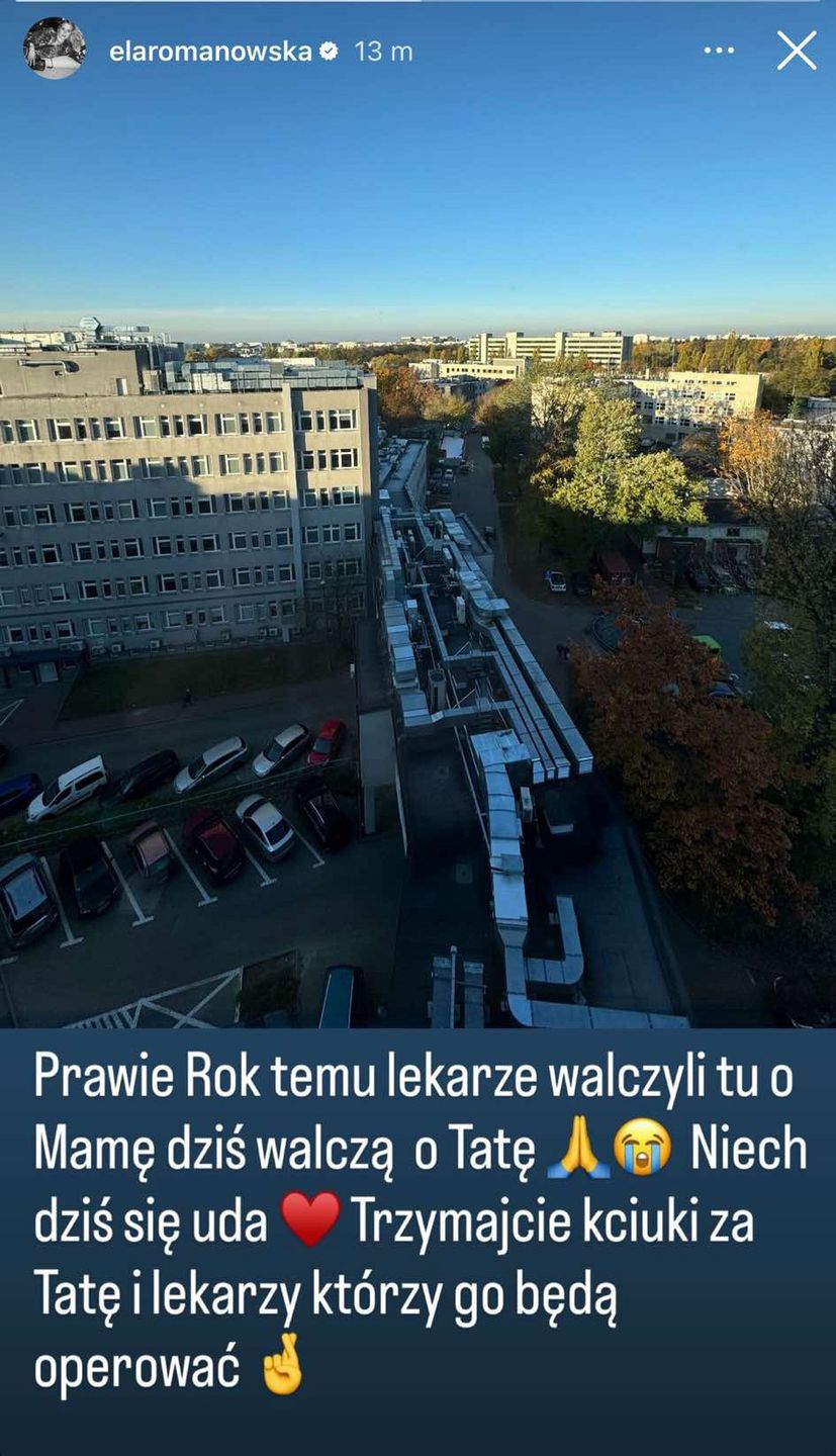 Elżbieta Romanowska prosi o wsparcie. "Lekarze walczą o tatę"