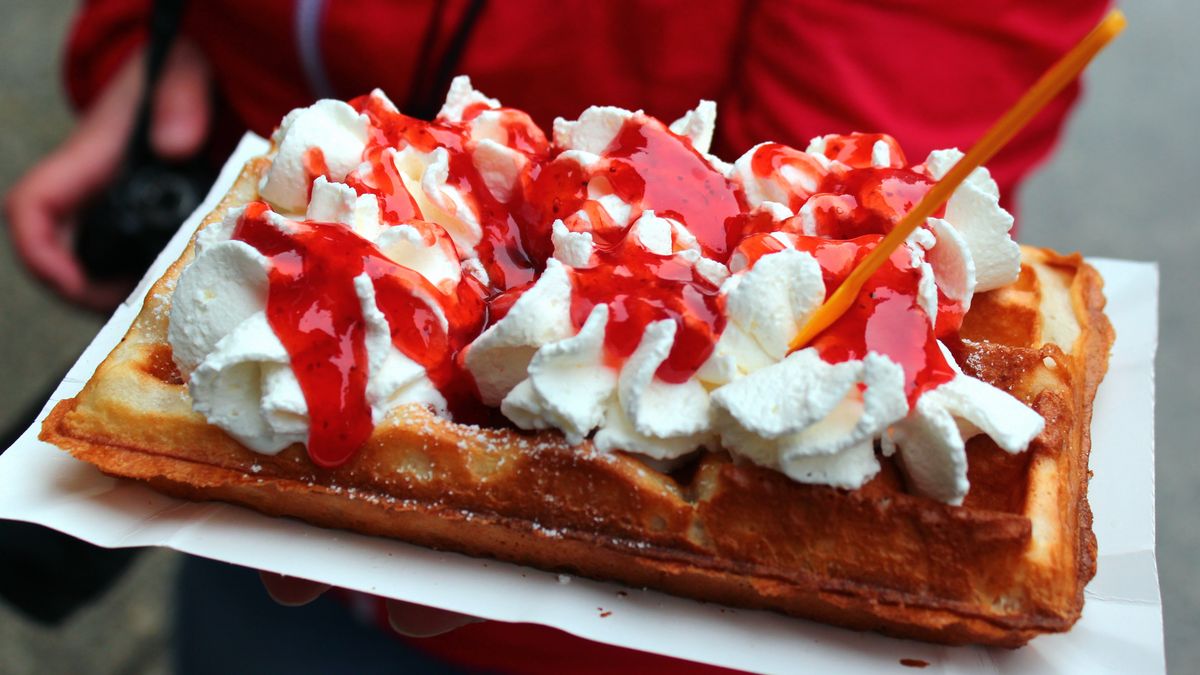 Polish traditional waffles (gofry) at a street cafe in Gdansk, Polandpolish, cream, background, food, pastry, bakery, waffle, closeup, belgian, white, fresh, gofry, delicious, dessert, breakfast, raspberry, crispy, belgium, waffles, honey, syrup, whipped, raspberries, sweet, jam, meal, tasty, snack, lunch, ice, fat, baked, calories, yummy, bake, nut, garnish, caramel, freshly, wafer, gofre, fastfood, street, gdansk, cafe, polish, cream, background, food, pastry, bakery, waffle, closeup, belgian, white, fresh, gofry, delicious, dessert, breakfast, raspberry, crispy, belgium, waffles, honey, syrup, whipped, raspberries, sweet, jam, meal, tasty, snack, lunch, ice, fat, baked, calories, yummy, bake, nut, garnish, caramel, freshly, wafer, gofre, fastfood, street, gdansk, cafe