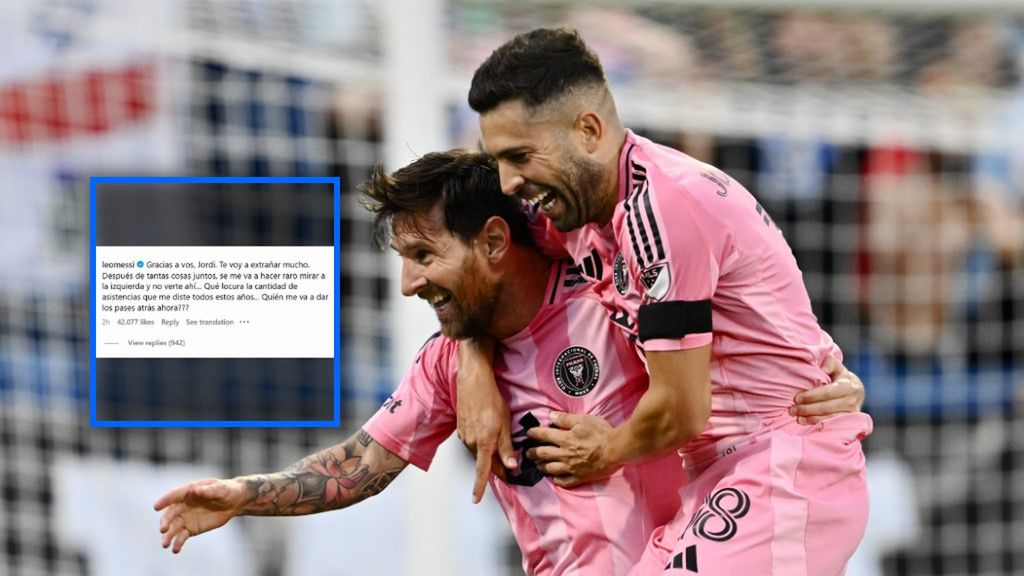 Getty Images / Minas Panagiotakis / Lionel Messi i Jordi Alba w Interze Miami