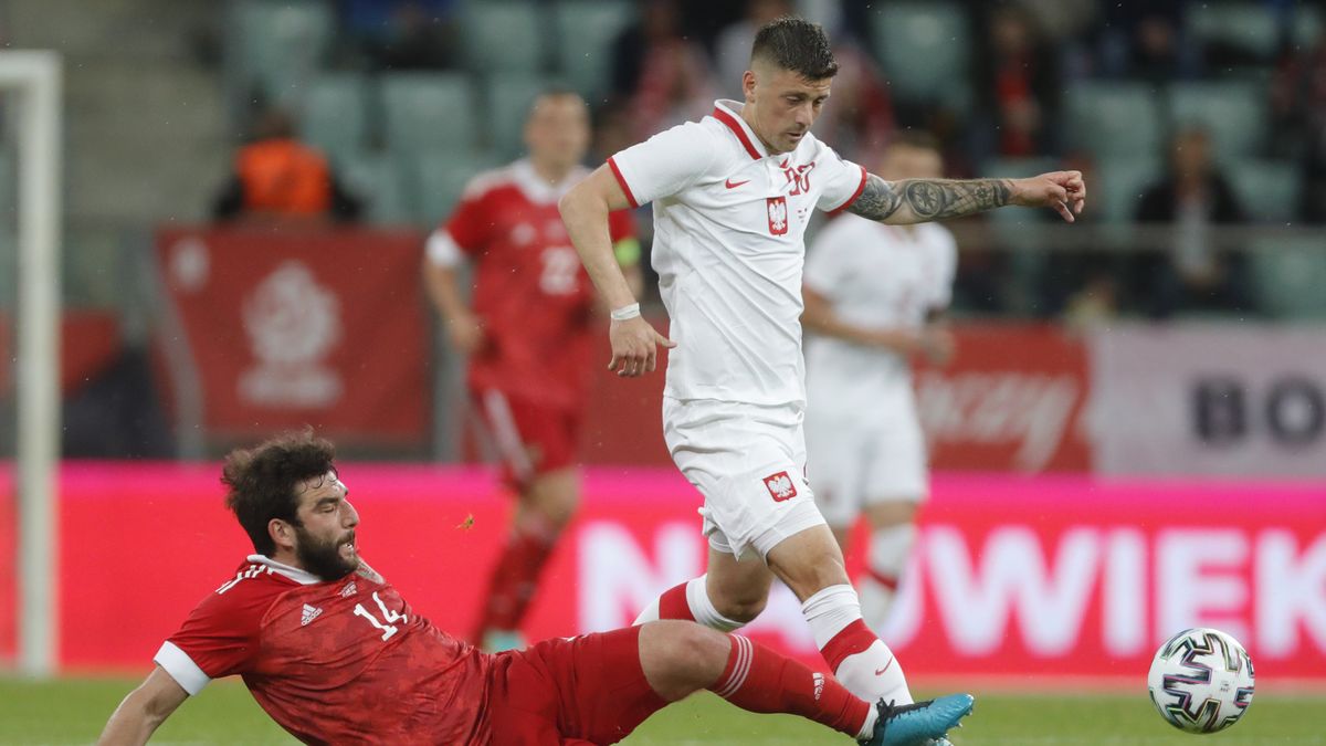 Zdjęcie okładkowe artykułu: Getty Images / Mikhail Japaridze  / Dawid Kownacki w trakcie meczu z Rosją