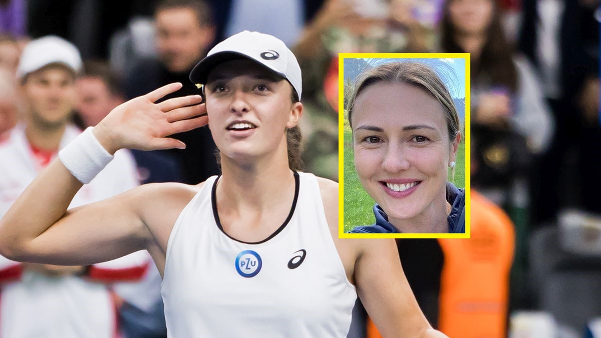 WP SportoweFakty / Tomasz Fijałkowski / Twitter/Joanna Sakowicz-Kostecka / Na zdjęciu: Iga Świątek, na małym zdjęciu: Joanna Sakowicz-Kostecka