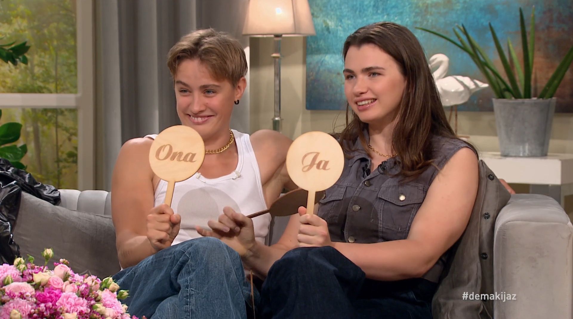 Katarzyna Zillmann i Julia Walczak w programie "Demakijaż"